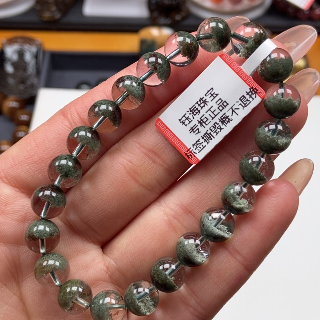 水晶绿幽灵手串未镶嵌8.6mm