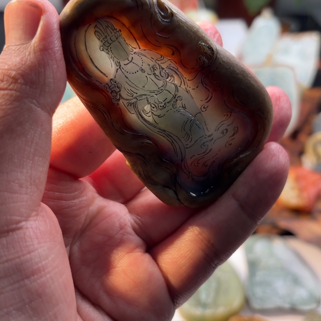 ****狂定制翡翠未镶嵌观音