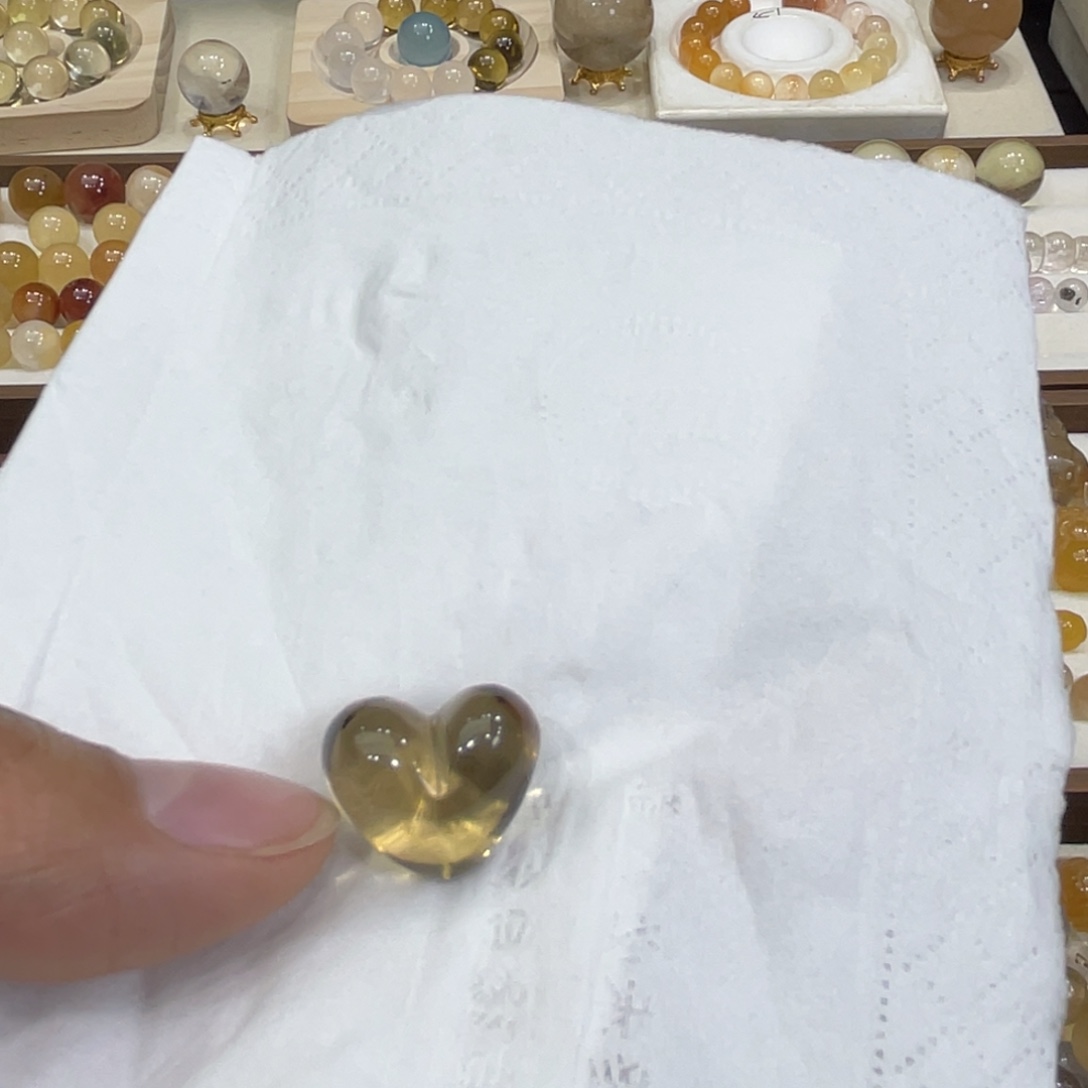 珠宝半成品未镶嵌水晶黄水爱心