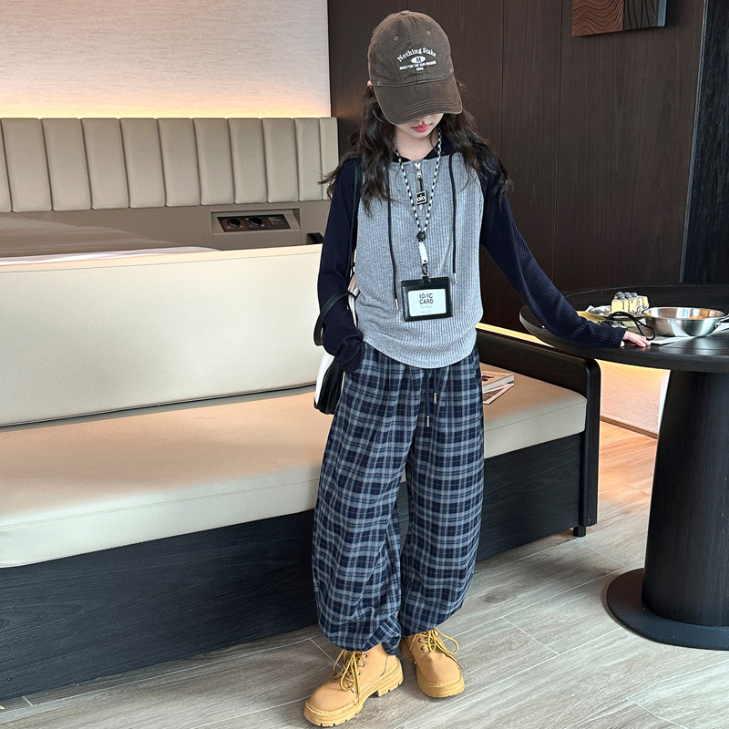 女童套装春秋款2025新款儿童洋气时髦女大童秋装休闲运动两件套潮