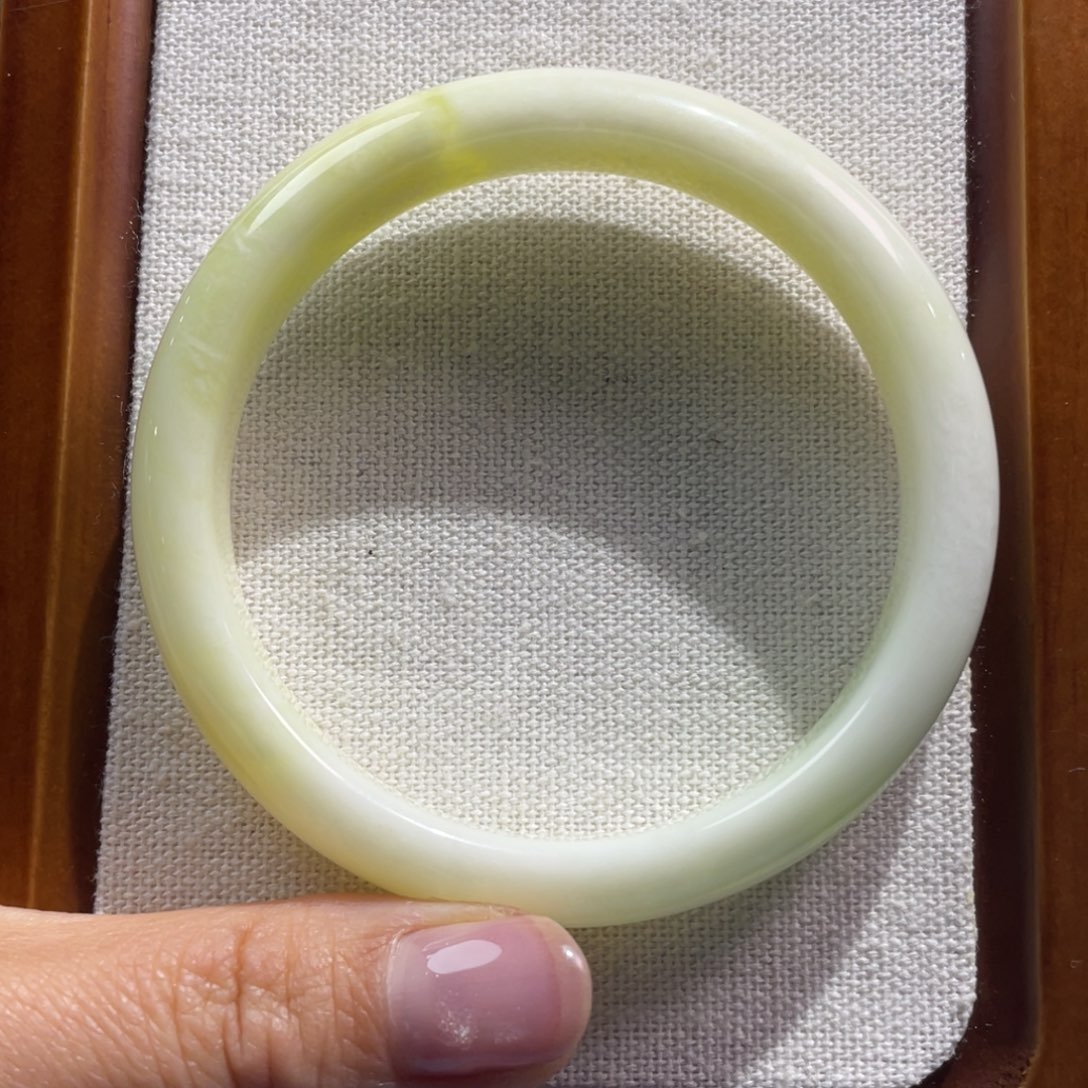 破***晓蓝田玉（蛇纹石化大理石玉）未镶嵌手镯