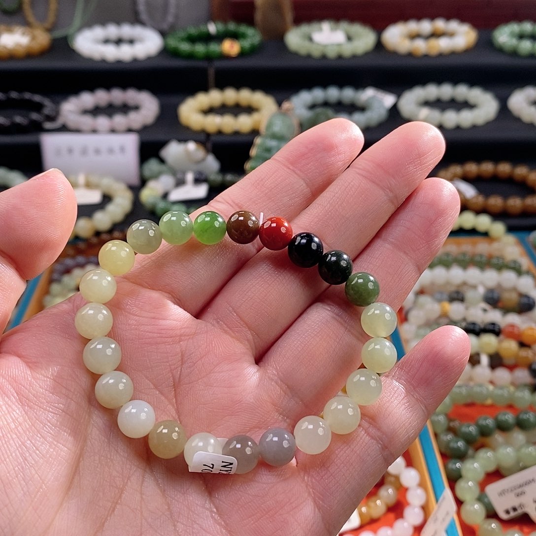 和田玉手链 8MM未镶嵌