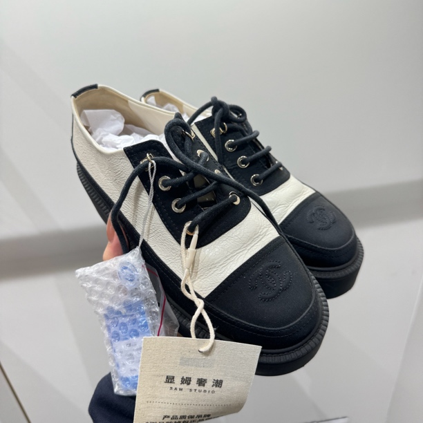 99新 Chanel/香奈儿 bk352 乐福鞋 皮 35码