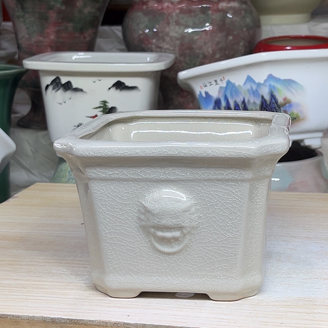 陶瓷绿植多肉微瑕花盆外口径：13*10