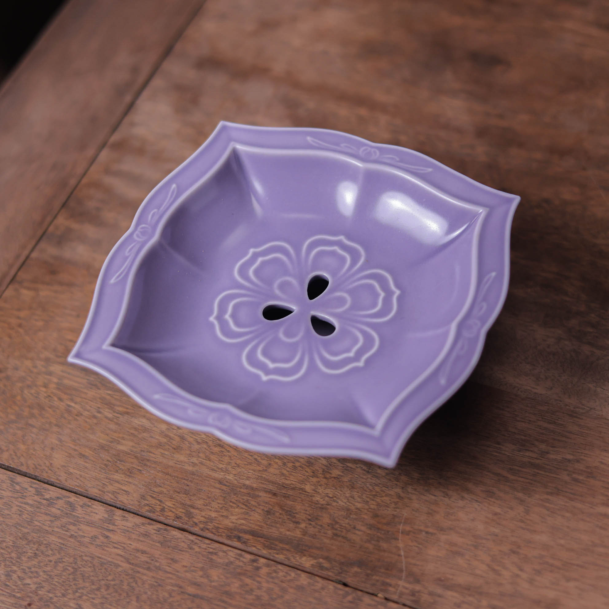 莲纹·莲花草帽滤水盘-茶道（Q8480