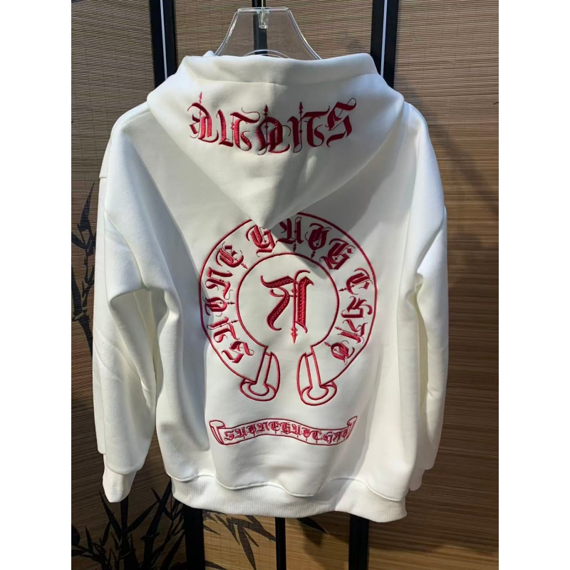 2025新款美式高街潮牌宽松长袖连帽卫衣宽松重工刺绣带帽春秋外套