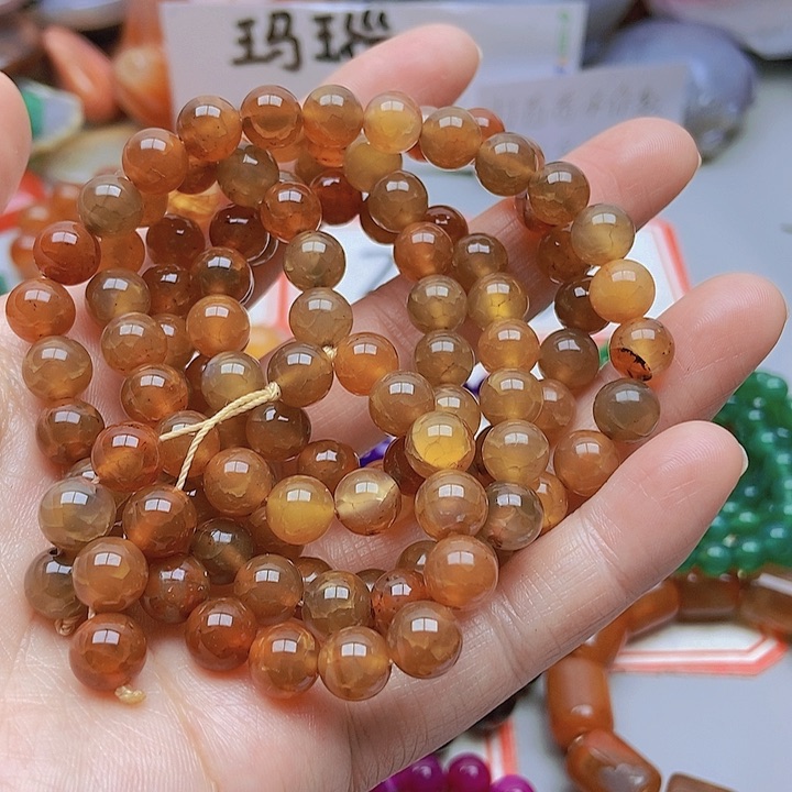 【闪购商品】玛瑙/玉髓未镶嵌珠宝半成品多****娘