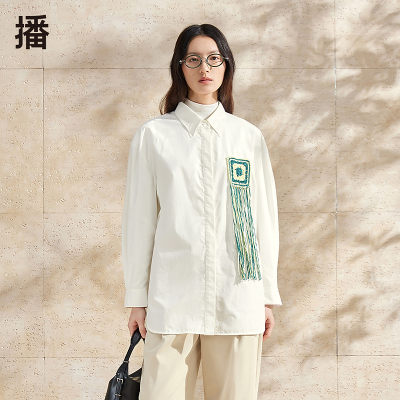【直播专属】播衬衣小众白色时尚春日气息衬衫BDR1CD0133