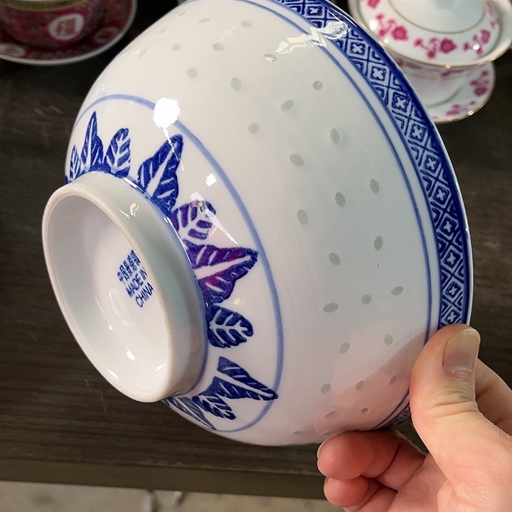 瓷片景德镇陶瓷汤碗。20厘米。