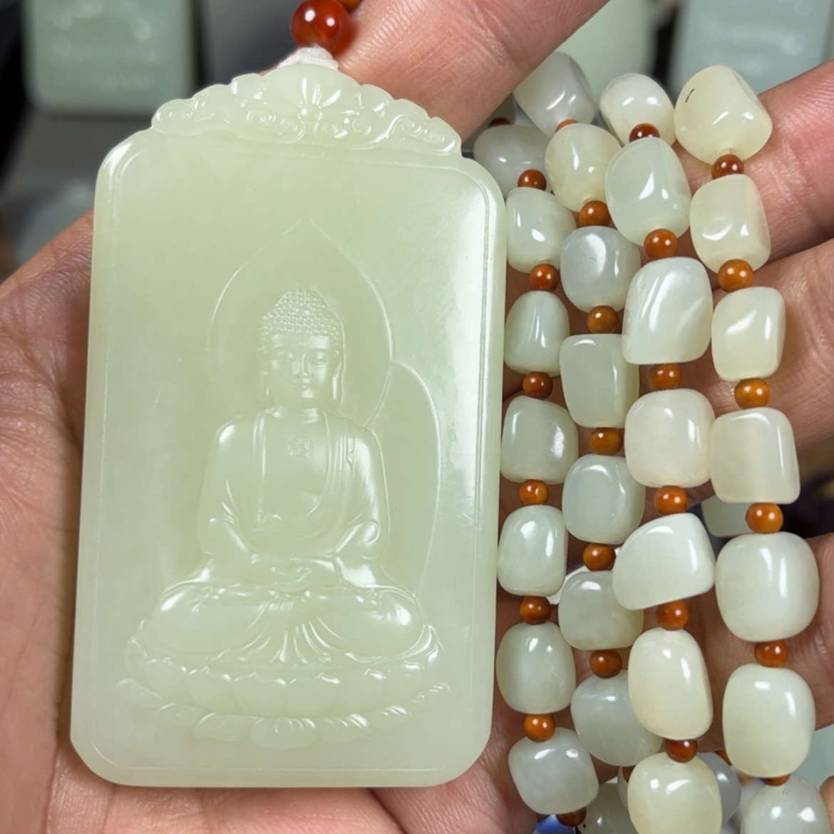 【闪购商品】和田玉挂件未镶嵌六*七