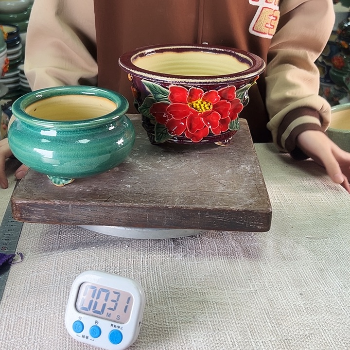 泳坤堂石湾花盆陶瓷