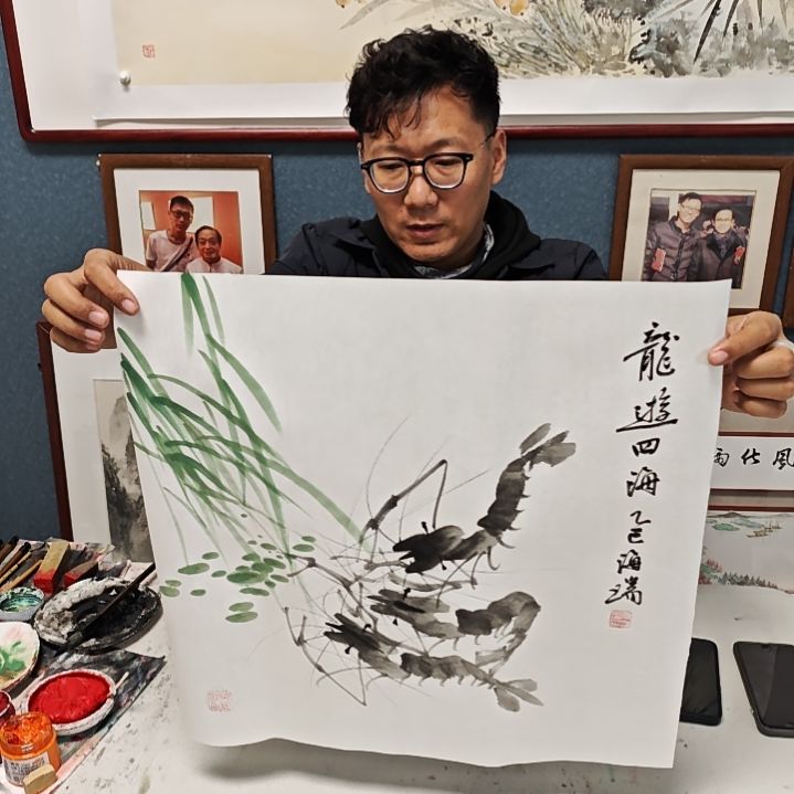 国画贾海瑞老师现场定制