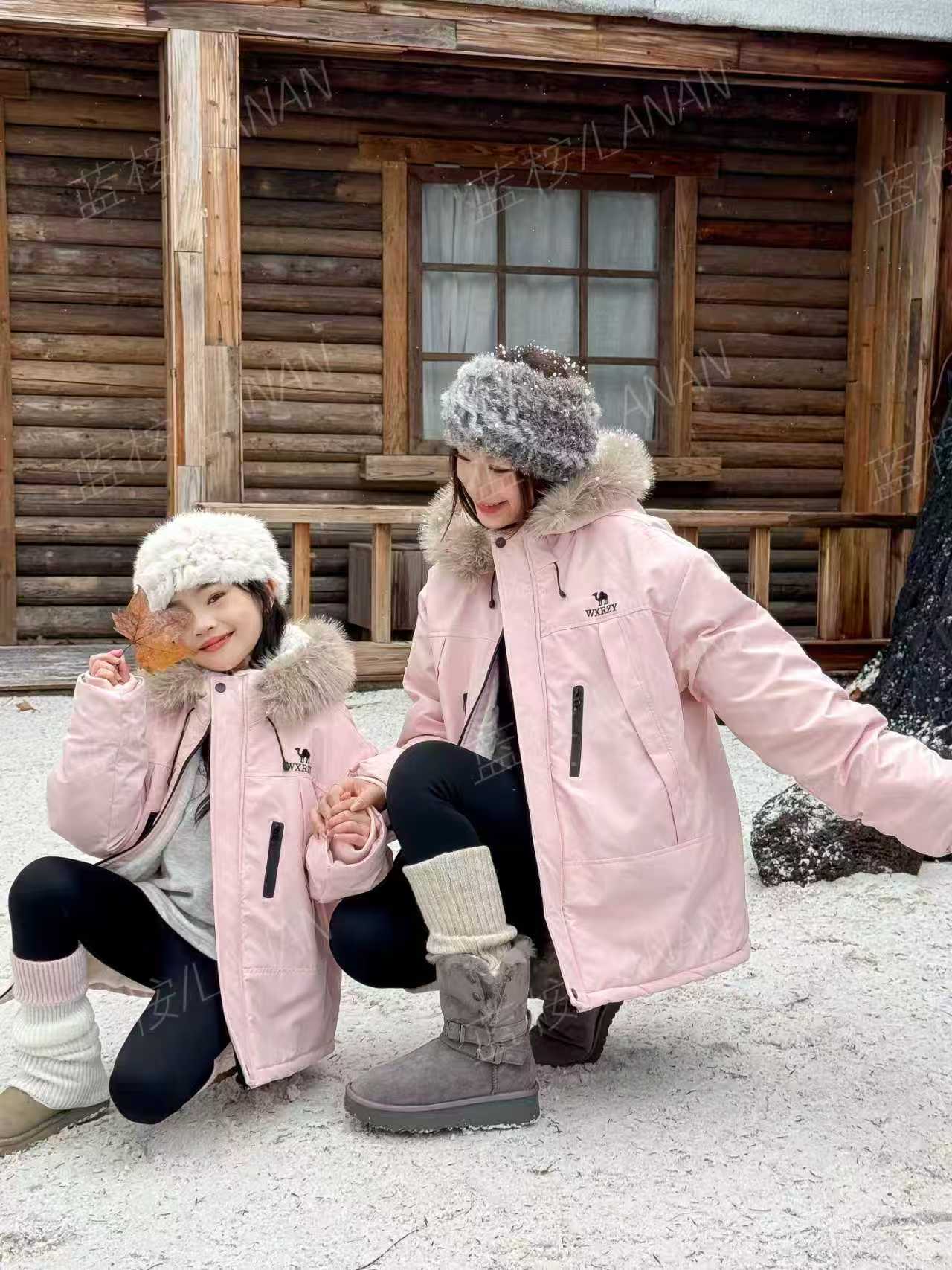 2025冬季新款亲子装棉服加绒加厚保暖时髦百搭气质