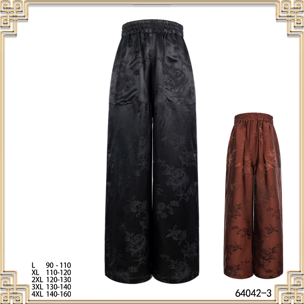 YZ 2025夏季新款品质时尚复古双面穿女直筒裤64042-3