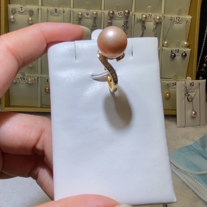 淡水珍珠银S925镶嵌耳饰