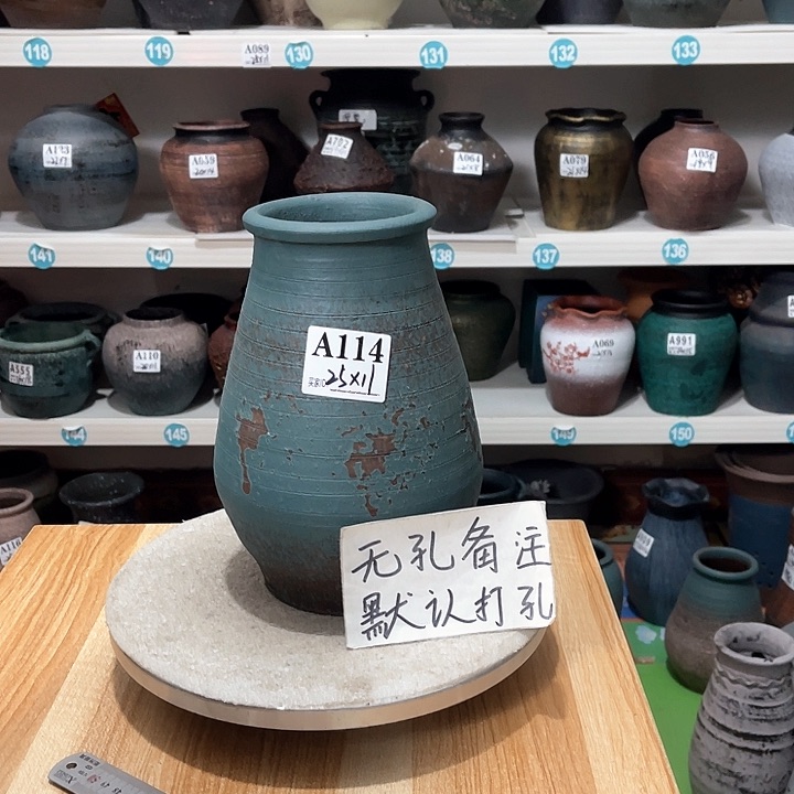 红陶手工制作工艺花盆