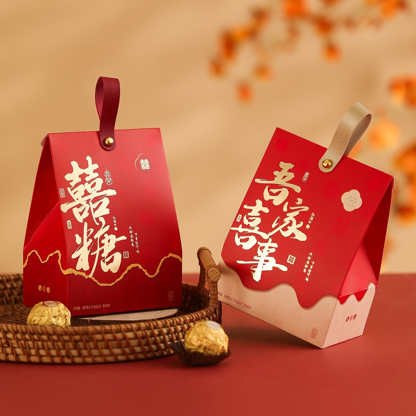 菲寻结婚专用喜糖盒子2026新款订婚礼高级感伴手礼袋糖果包装礼盒