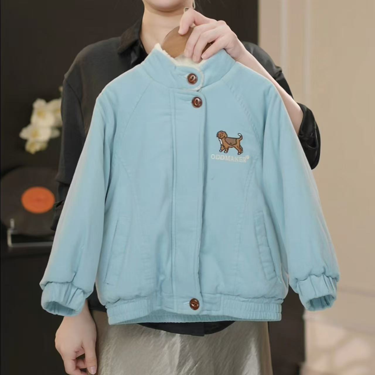 【鸭梨童品】2025冬季男童时尚百搭小狗加厚棉服