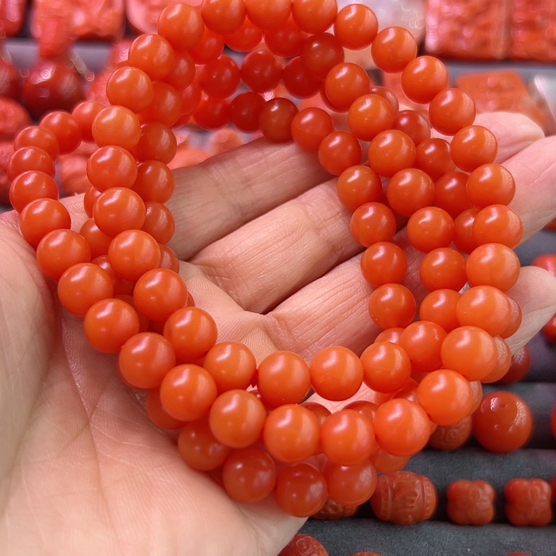 南红玛瑙手链未镶嵌海*