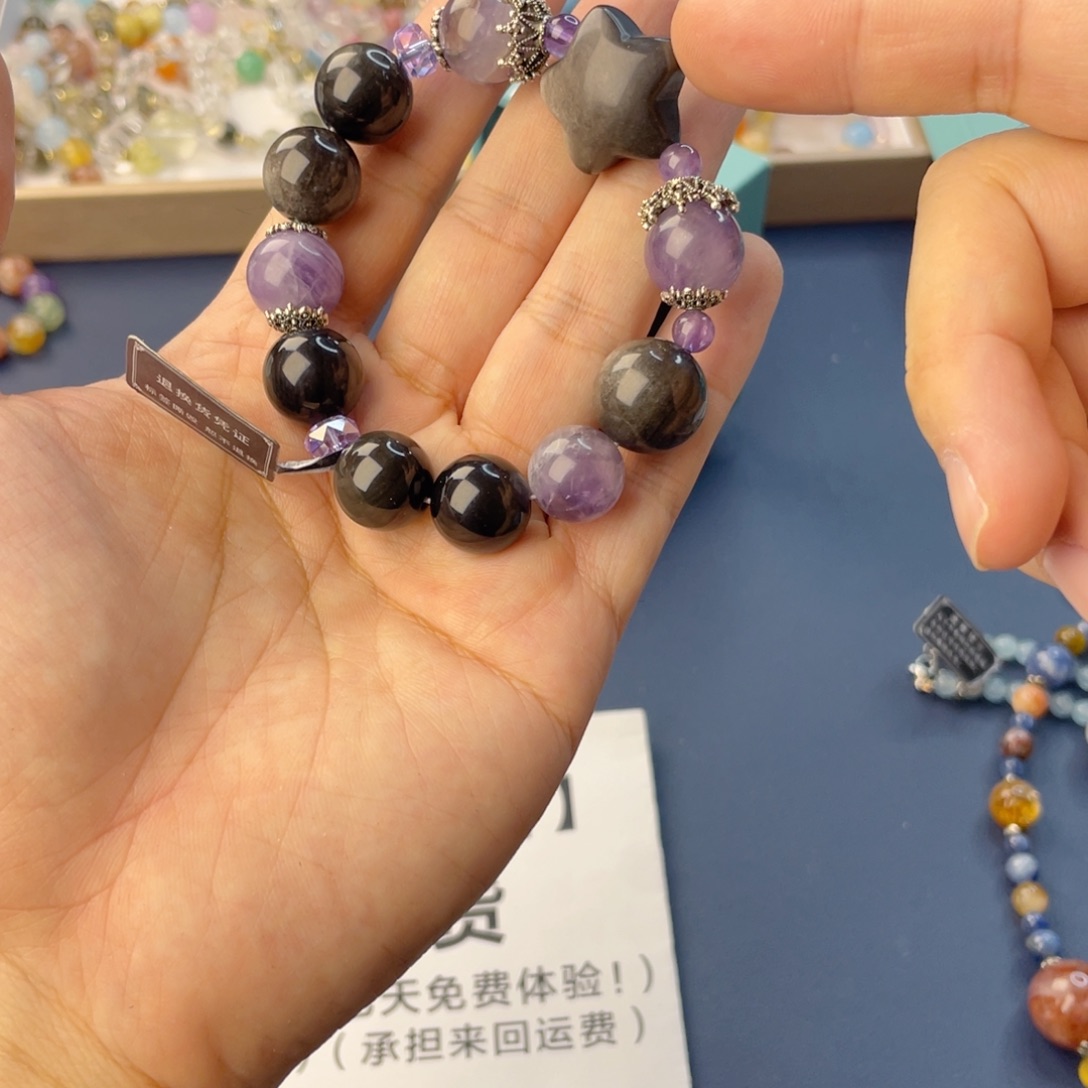 水晶银S925镶嵌手链