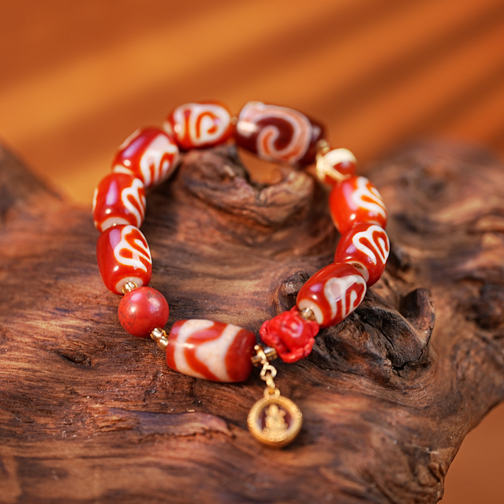 【红鸾妙融】2.0版乙巳特供水莲花天珠玛瑙阵手链 S247 多样性发一