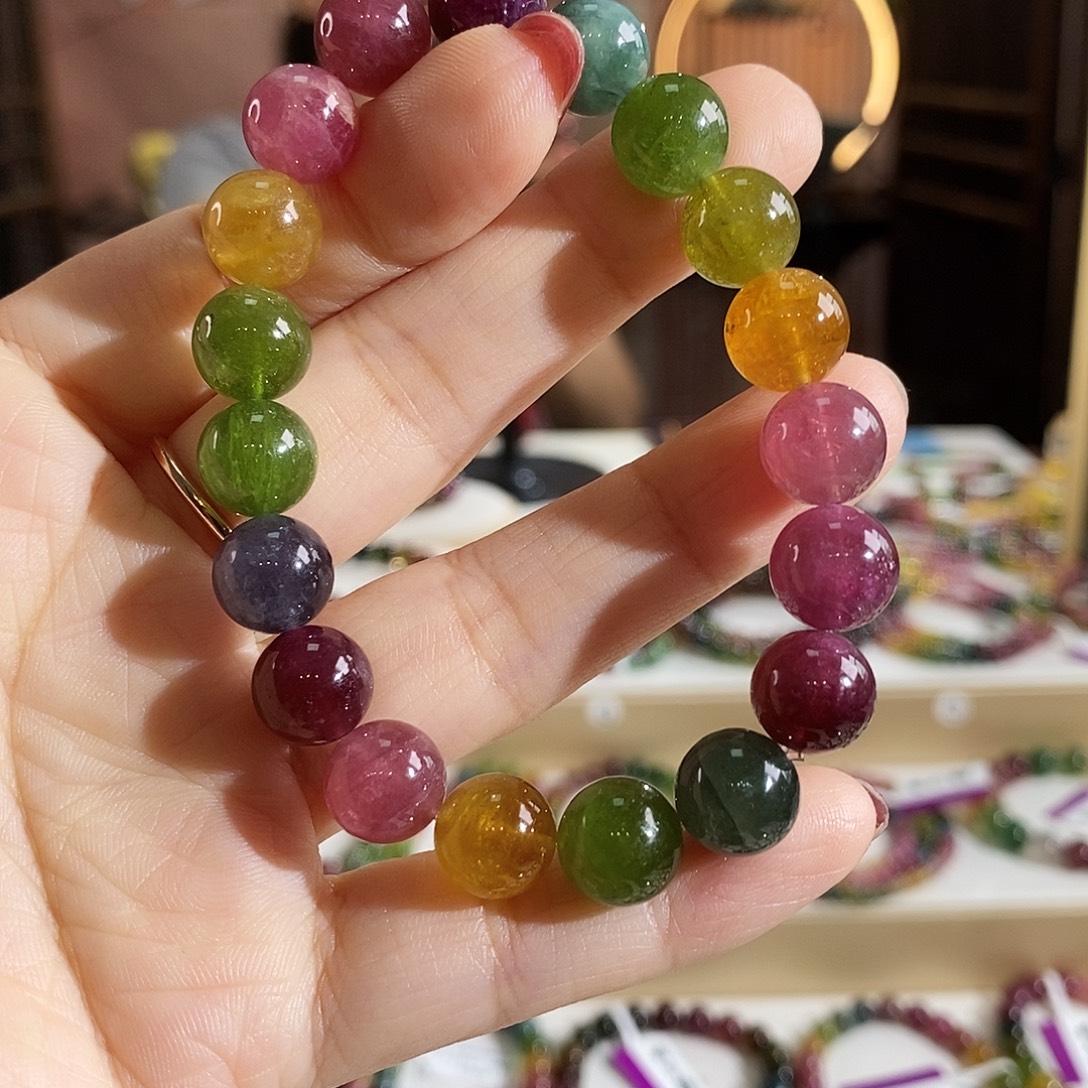 未镶嵌手链碧玺G2645110单圈颜色微差