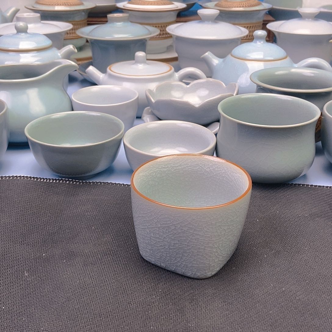 杯微瑕冰花天圆地方杯原矿原釉原产地