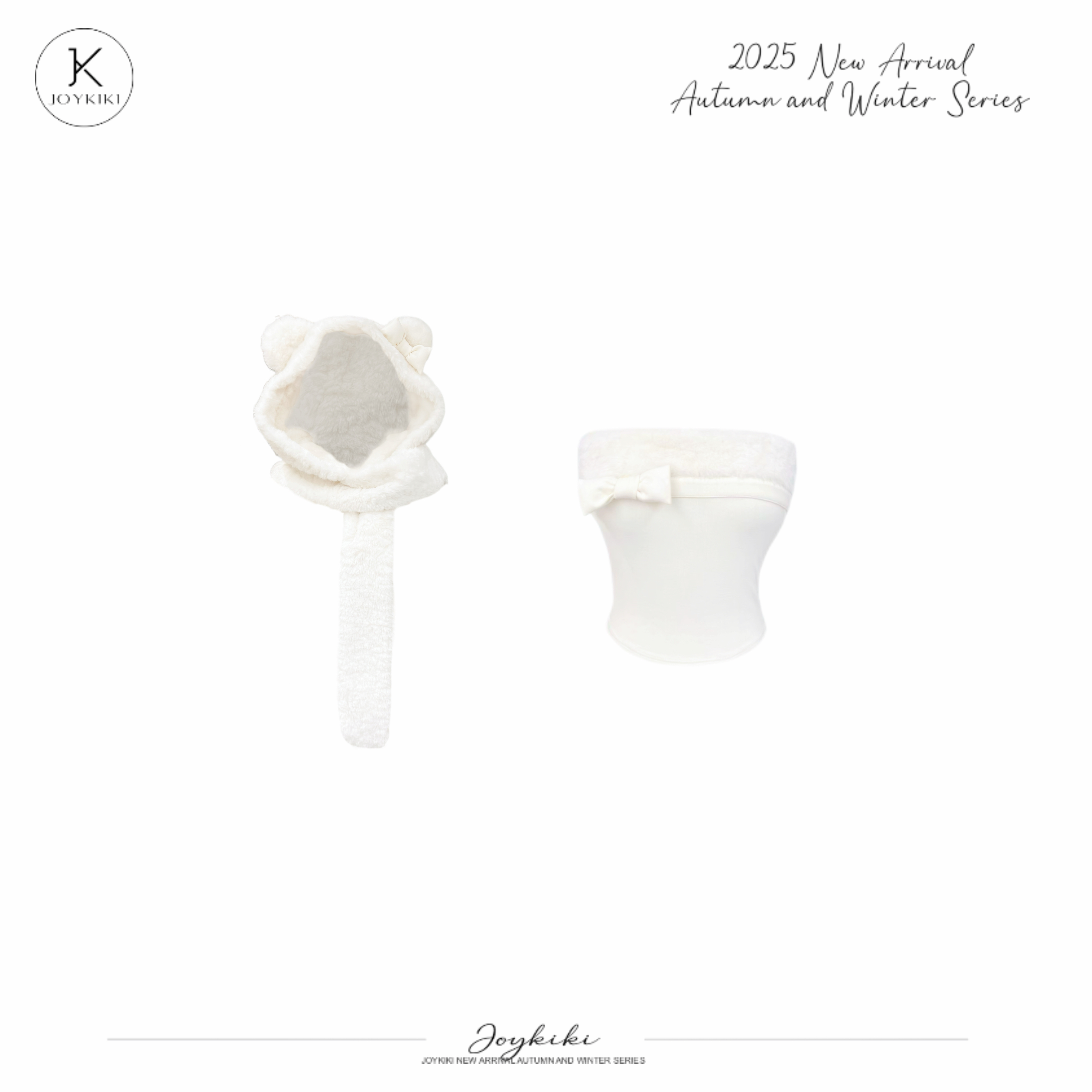 JOY KIKI鹅了么【软萌奶糖】秋冬毛绒小熊甜心少女减龄套装J25D203