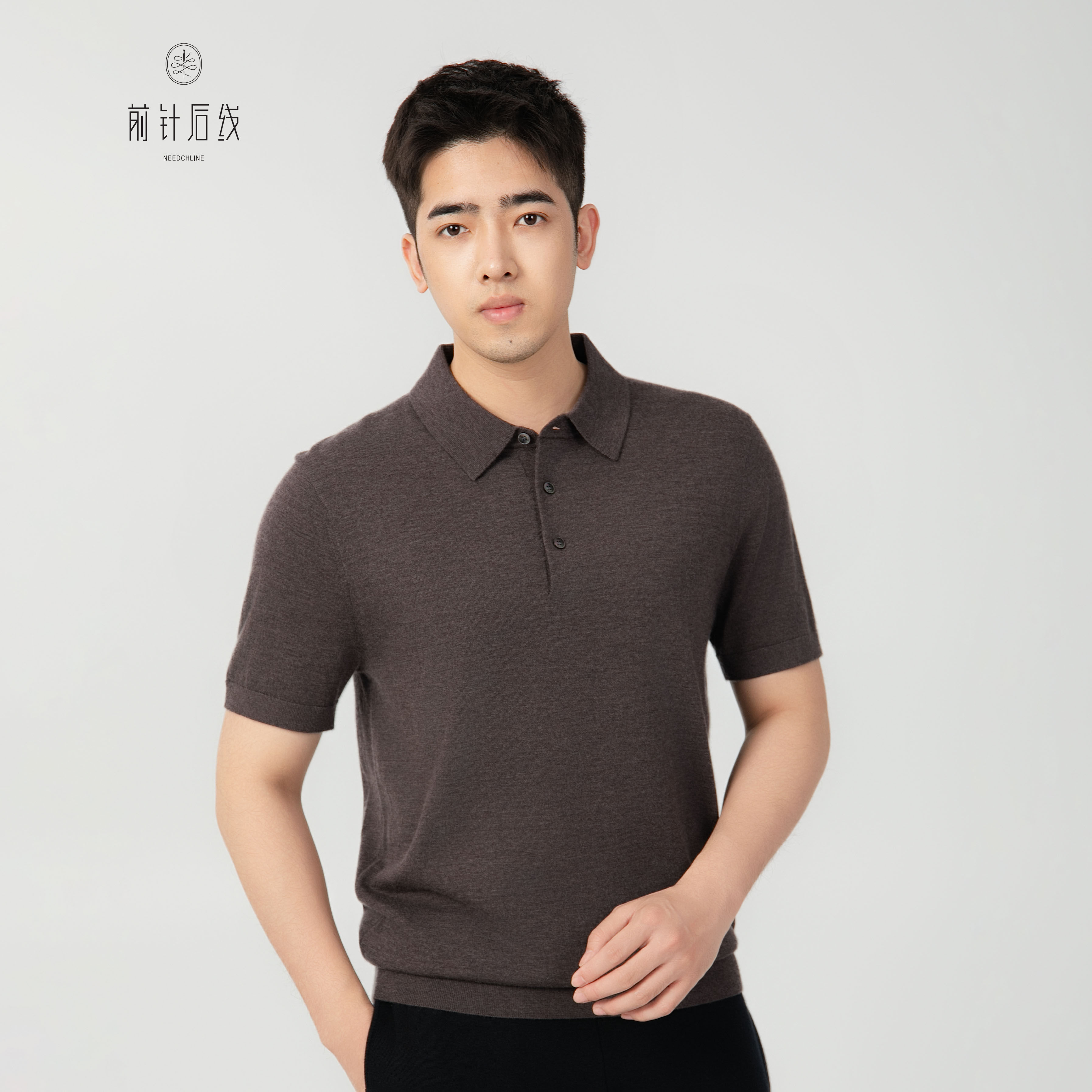 【可机洗】100%纯羊绒翻领男士羊绒POLO衫男装保暖男款纯色降温穿搭