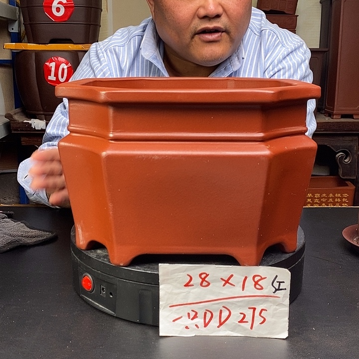 紫砂花盆货号一只DD275