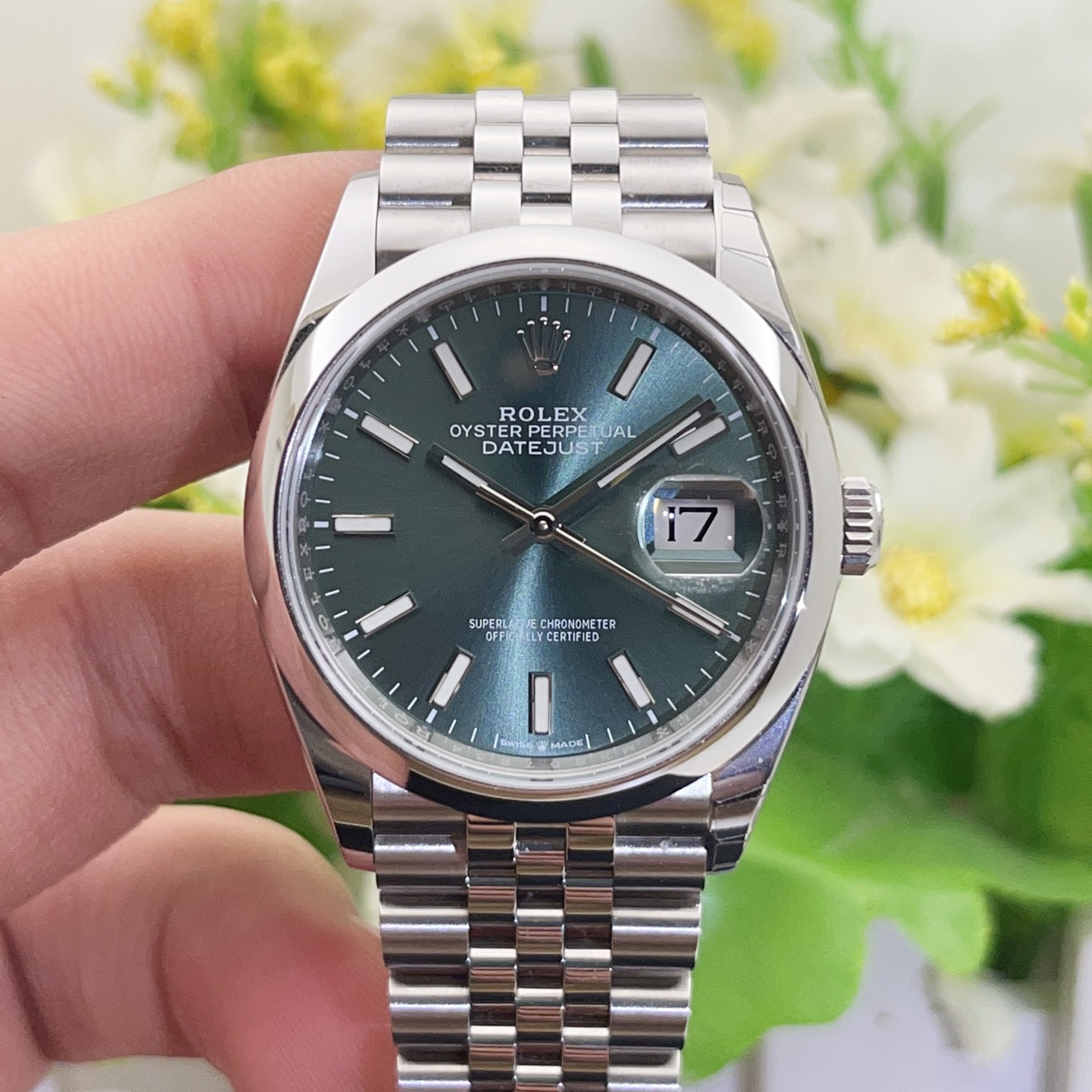 95新 Rolex/劳力士 经典橄榄绿盘机械男表自动腕表36mm表径