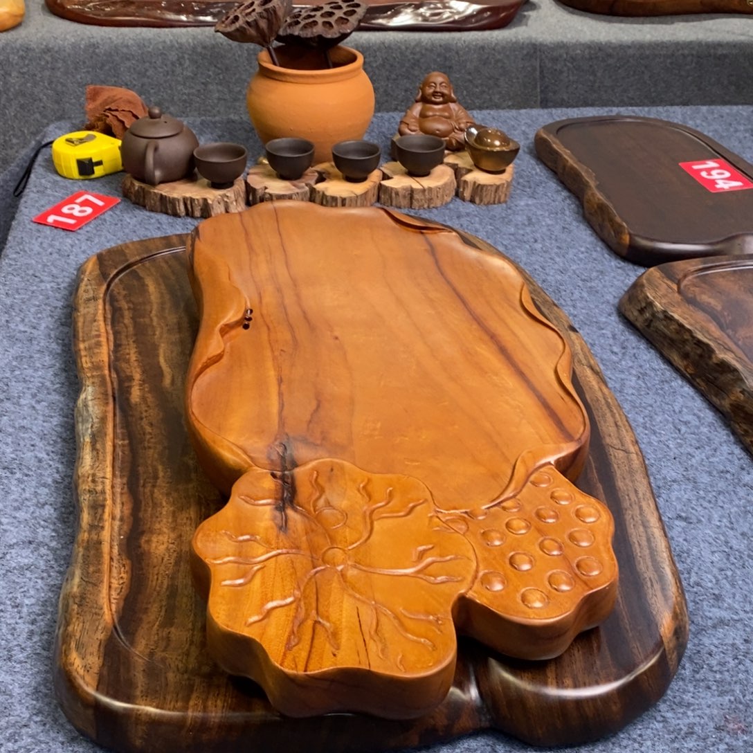 中***者香樟木实木湿泡茶盘