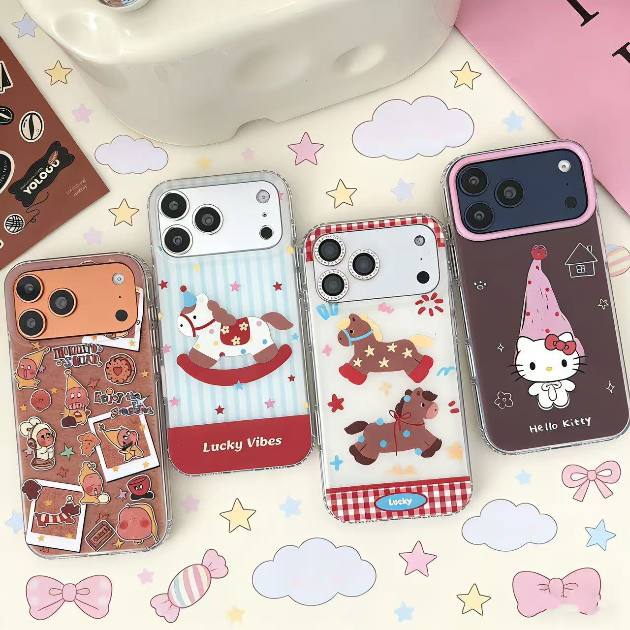 磨砂IMD女款卡通可爱创意个性手机壳适用于苹果17promax.17pro