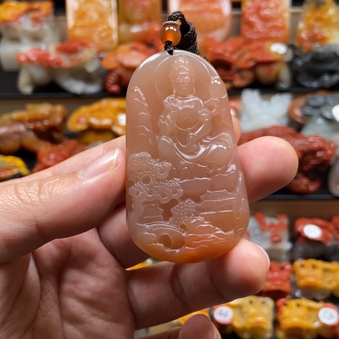 石英质玉（黄龙玉）挂件未镶嵌