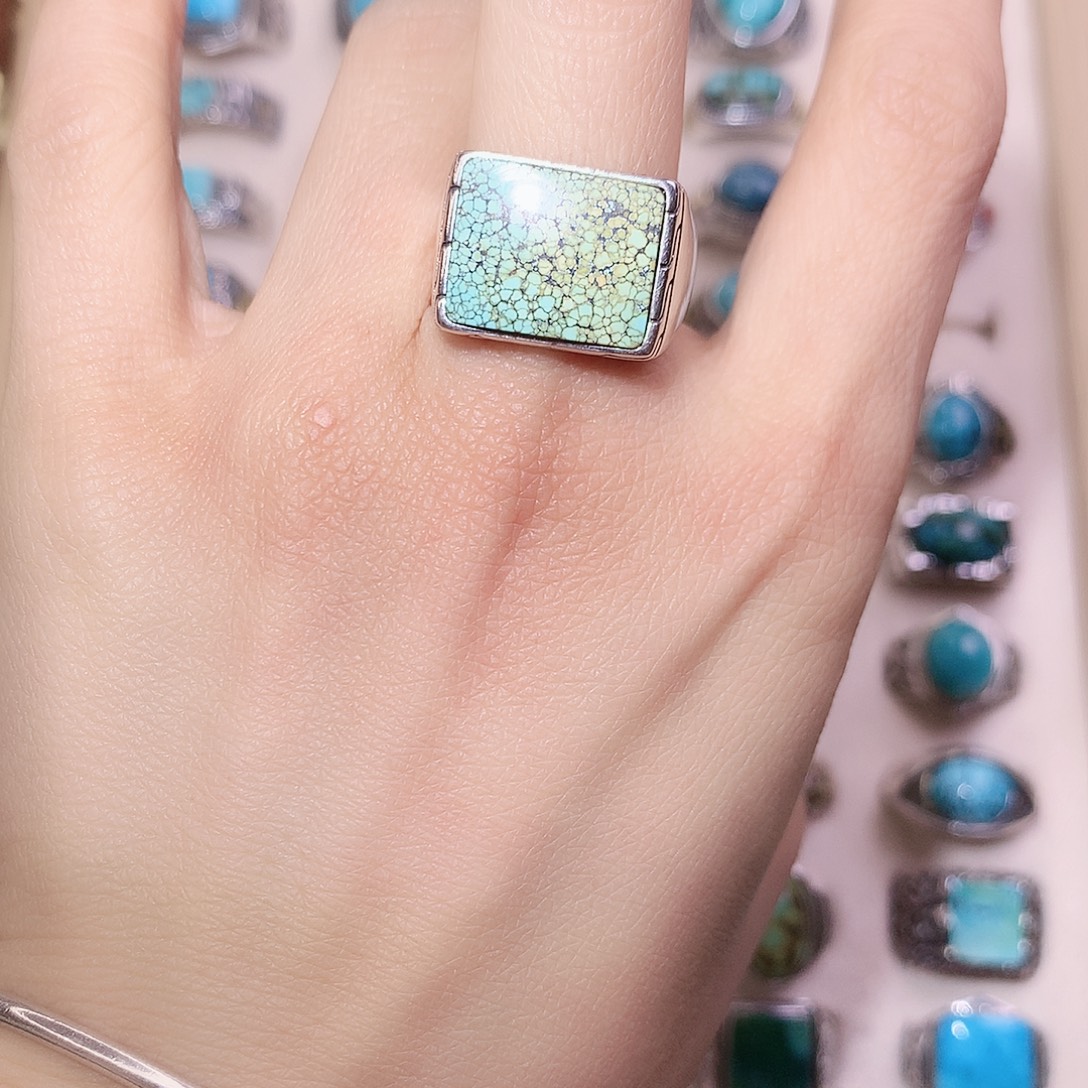 *****绿松石银S925镶嵌颈饰