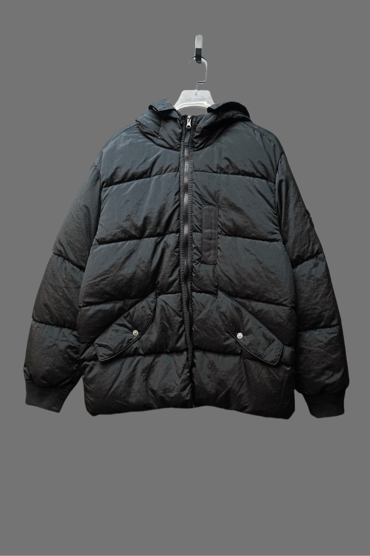 一口价 Stone island 石头岛/04954/24黑色混合尼龙面料羽绒服XL