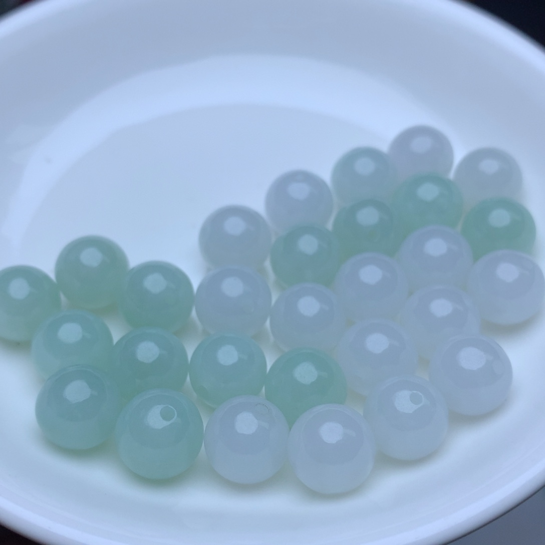 【闪购商品】翡翠手链未镶嵌卡10冰绿白3个