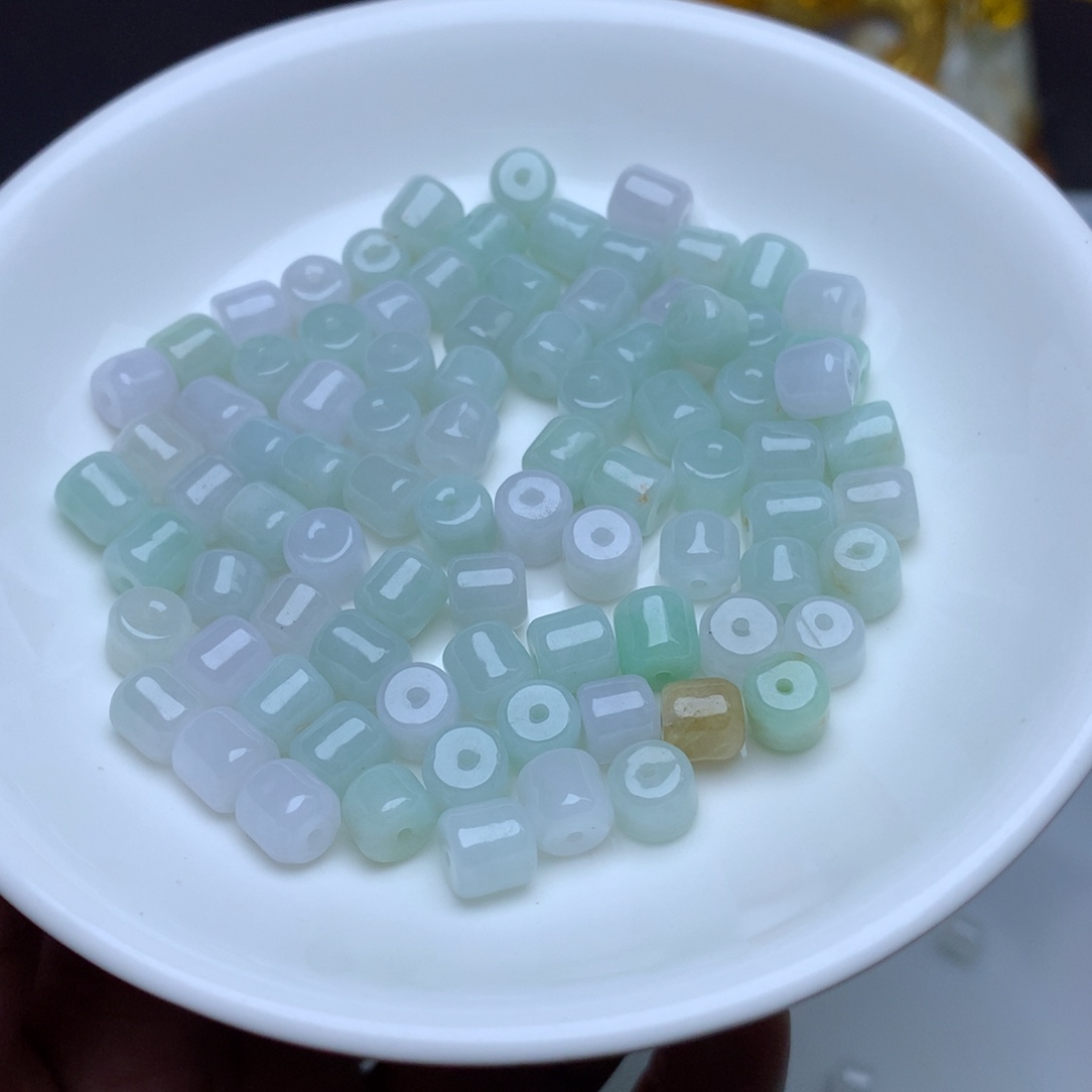 【闪购商品】翡翠手链未镶嵌卡6乘6冰桶珠50个