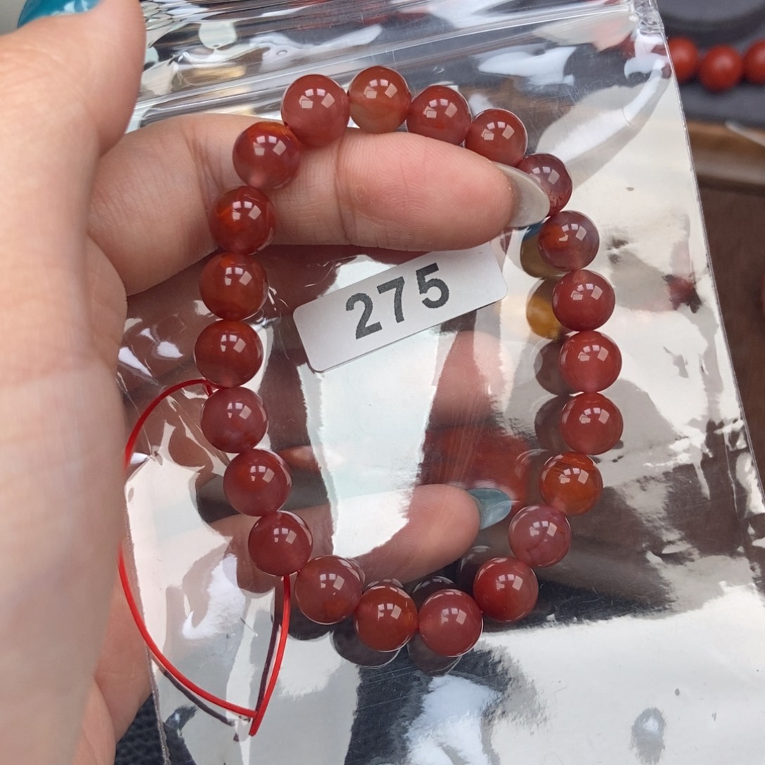 南红玛瑙未镶嵌手链卡8.7