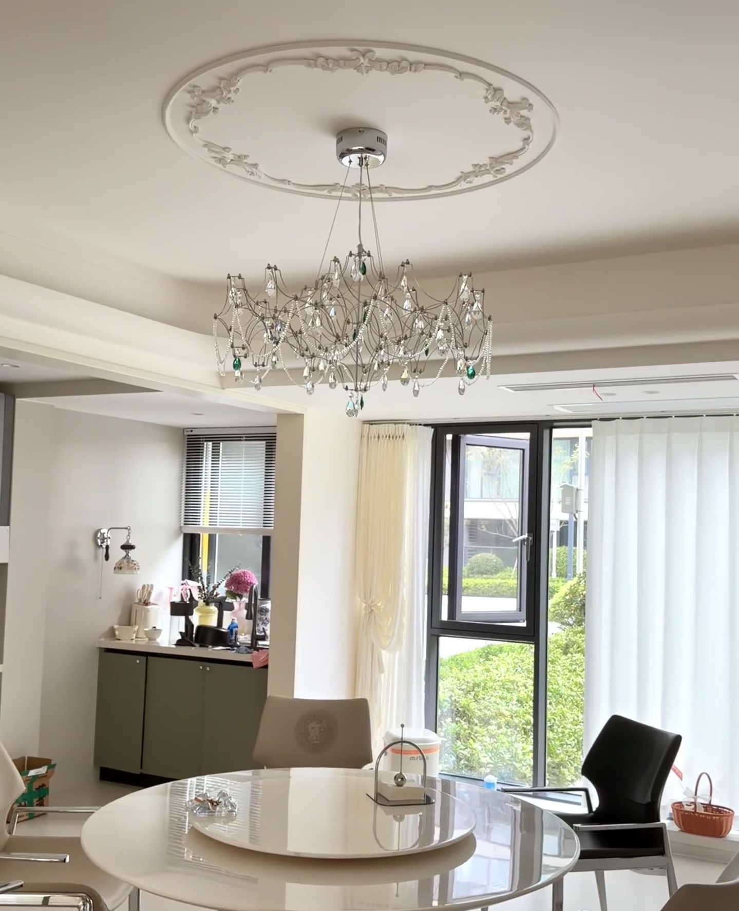 光立方水晶复古餐厅吊灯灯饰萤火虫吊灯轻奢大气法式简约感创意款