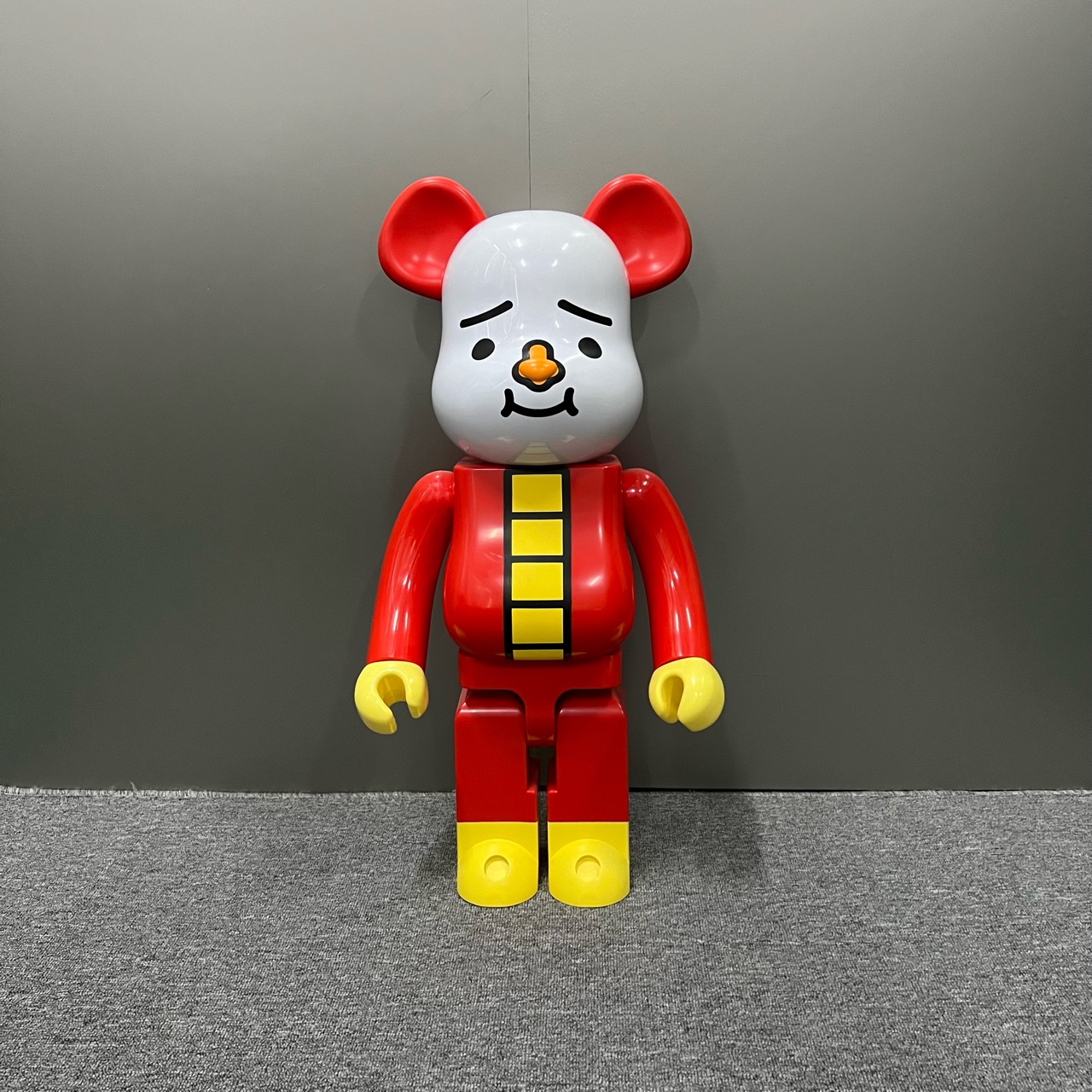 99新 maje jp BE@RBRICK 豆腐人 红色 1000%