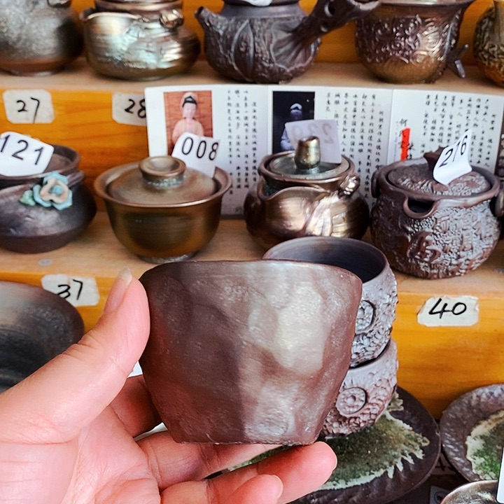 紫砂茶杯潮***。柴烧纯手工146
