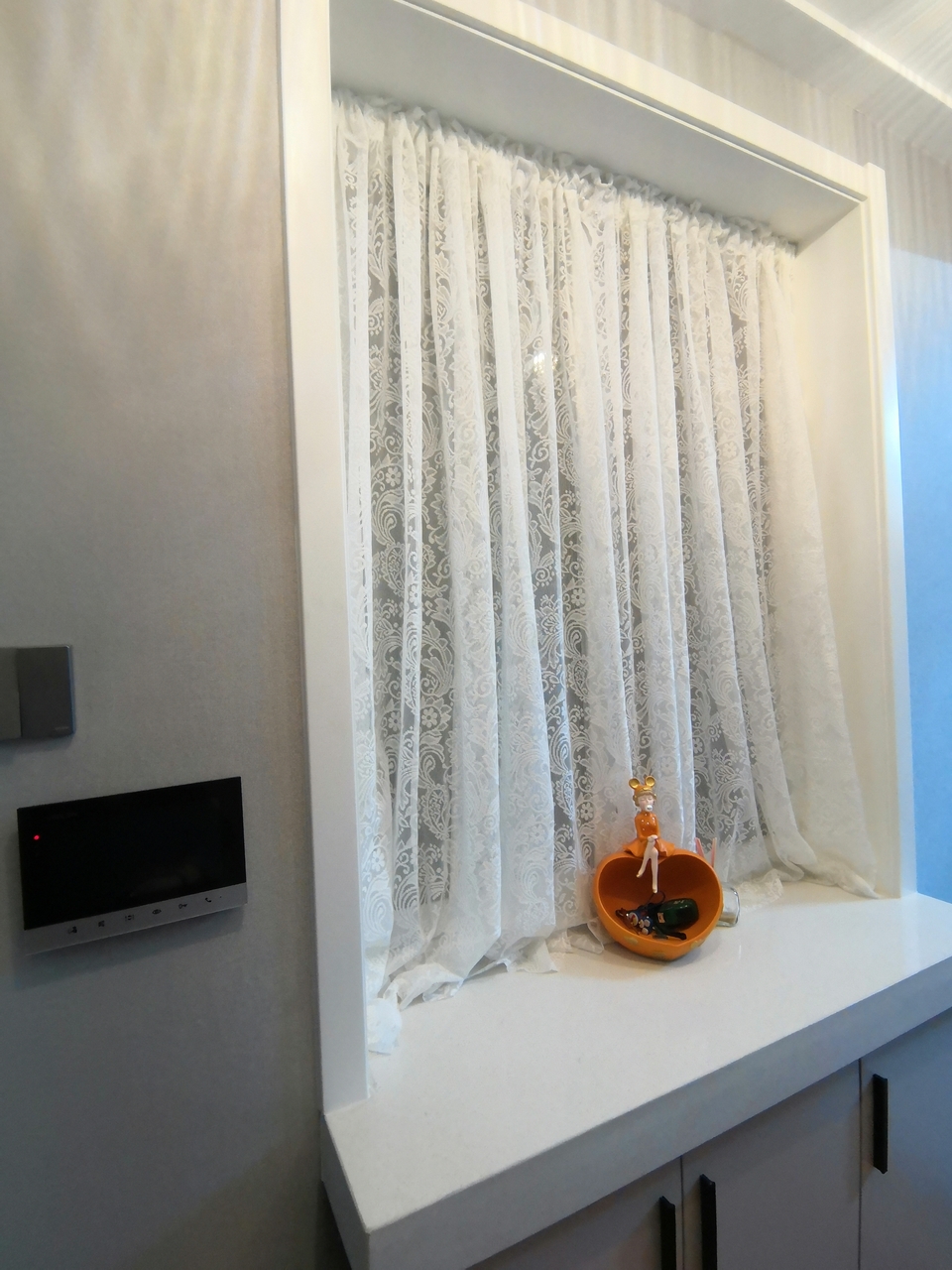 【钉珠纱】门帘窗纱短帘柜子帘隔断帘风水帘子飘窗帘