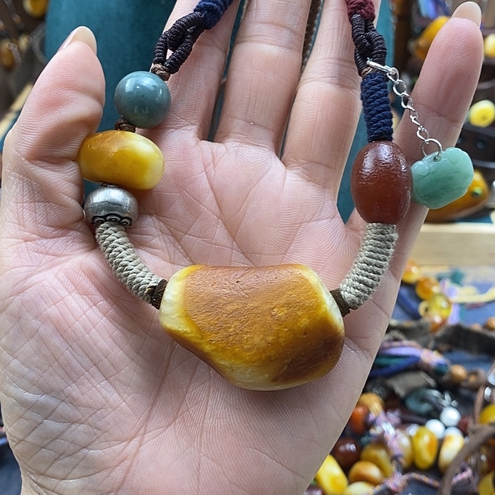 蜜蜡未镶嵌项链项链