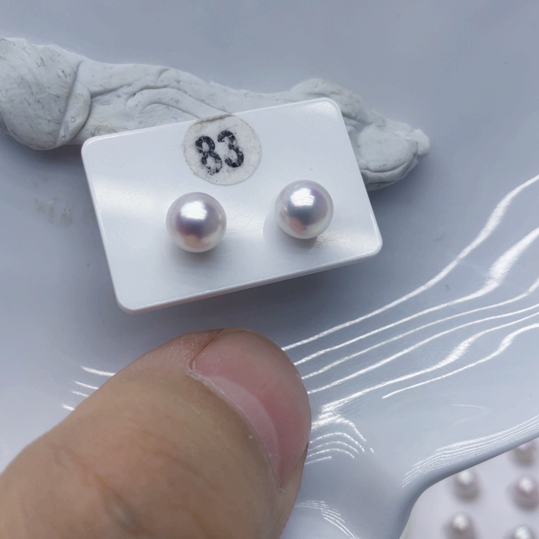 耳饰银S925镶嵌淡水珍珠Ak