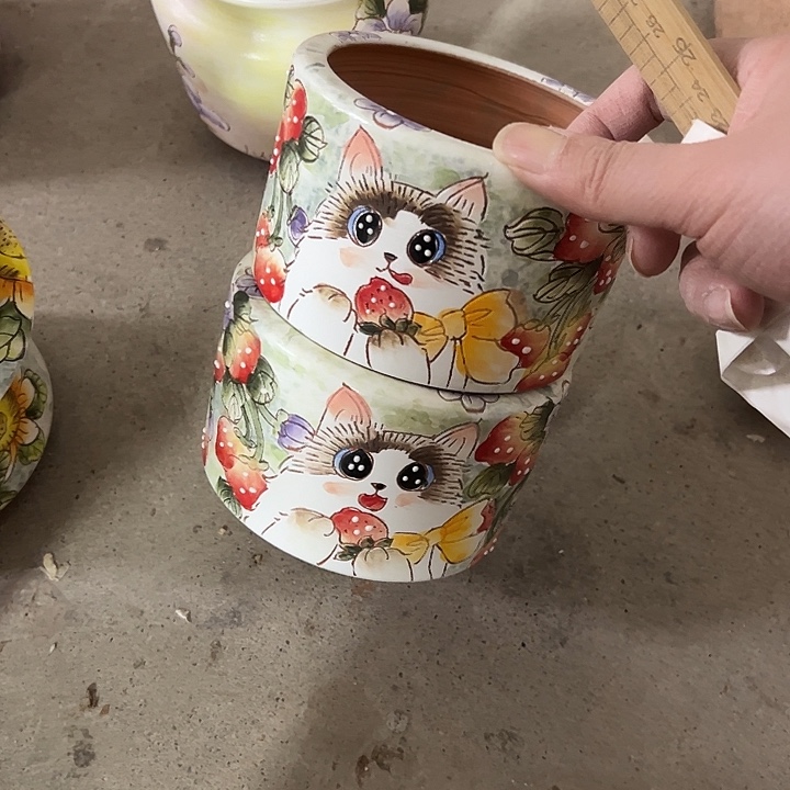 轻***ღ景德镇手绘花盆性价比超高