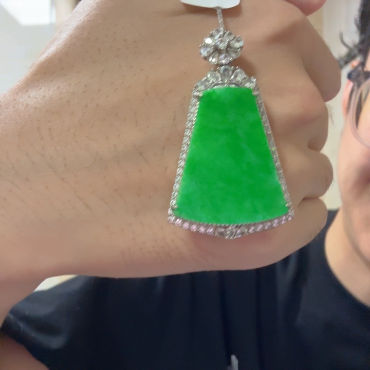 翡翠银S925镶嵌颈饰吊坠