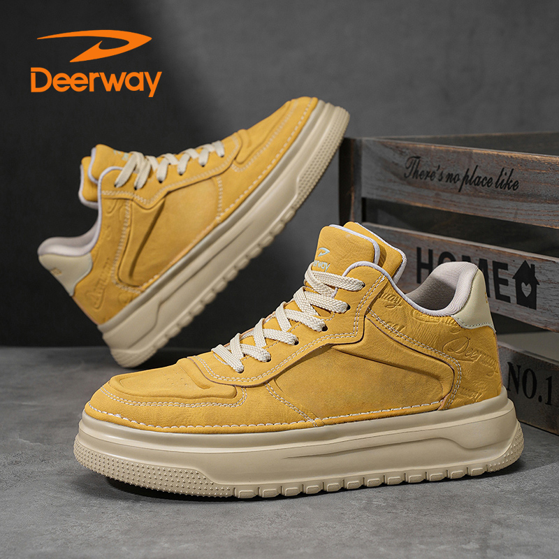 德尔惠男鞋秋冬季新款厚底轻便板鞋情侣百搭休闲运动鞋男士小白鞋