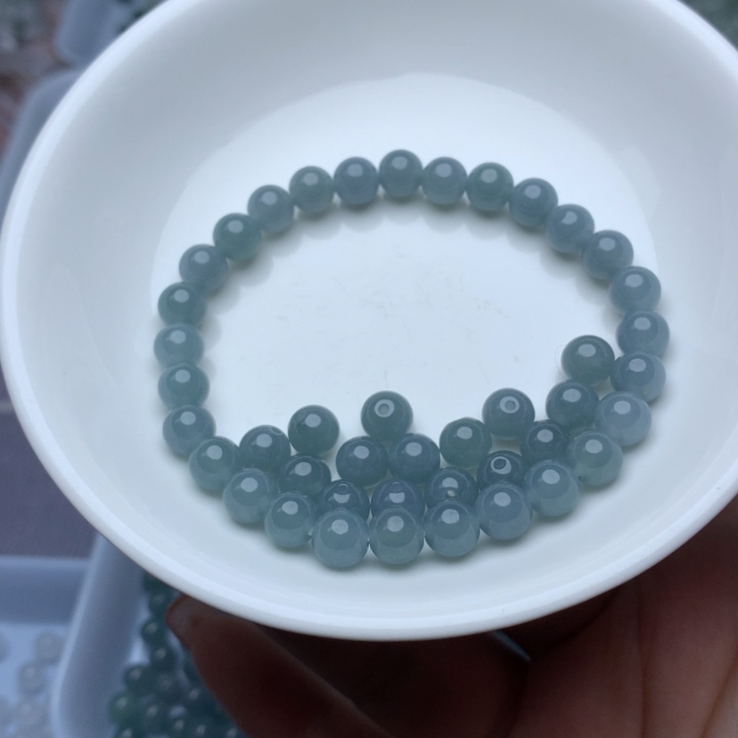 【闪购商品】未镶嵌翡翠手链卡6.6精品冰蓝水14颗 手链拍2单