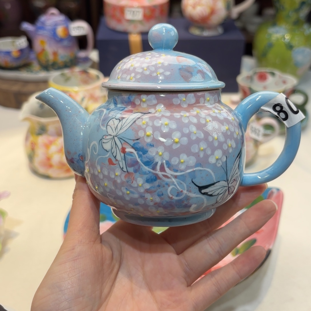 景德镇手绘高温釉下彩陶瓷茶具